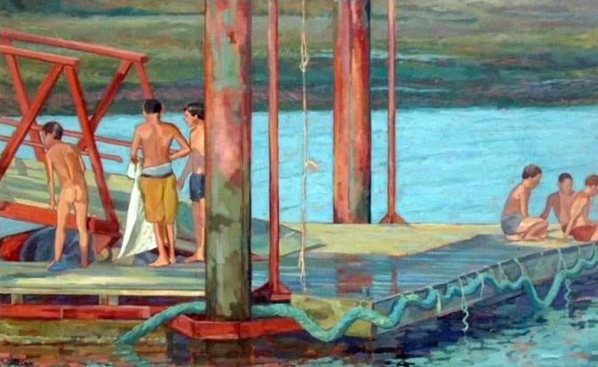 Bathers on a jetty (Купальщики на причале), 2003