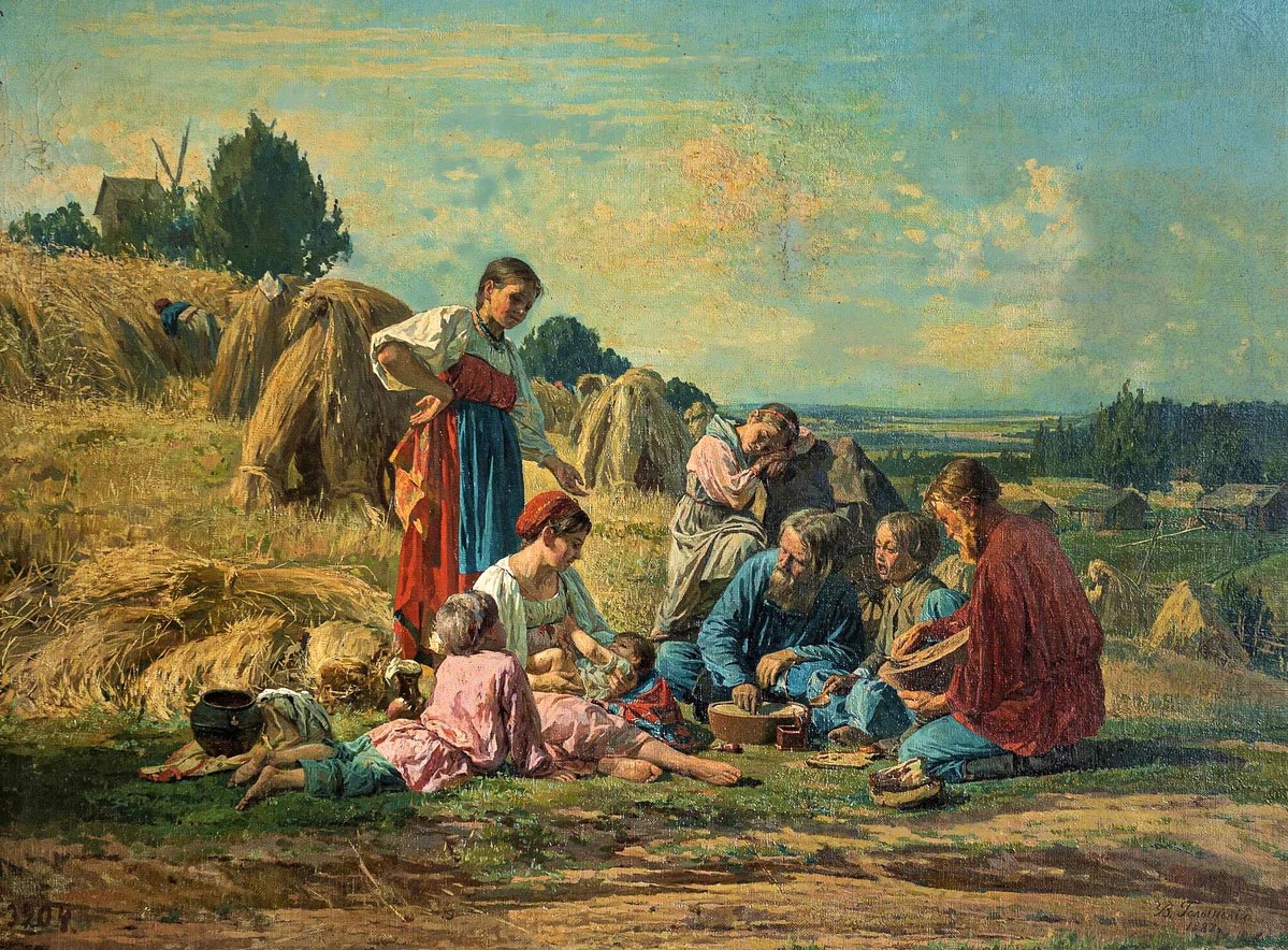 Завтрак в жнитво (Breakfast at harvest), 1887