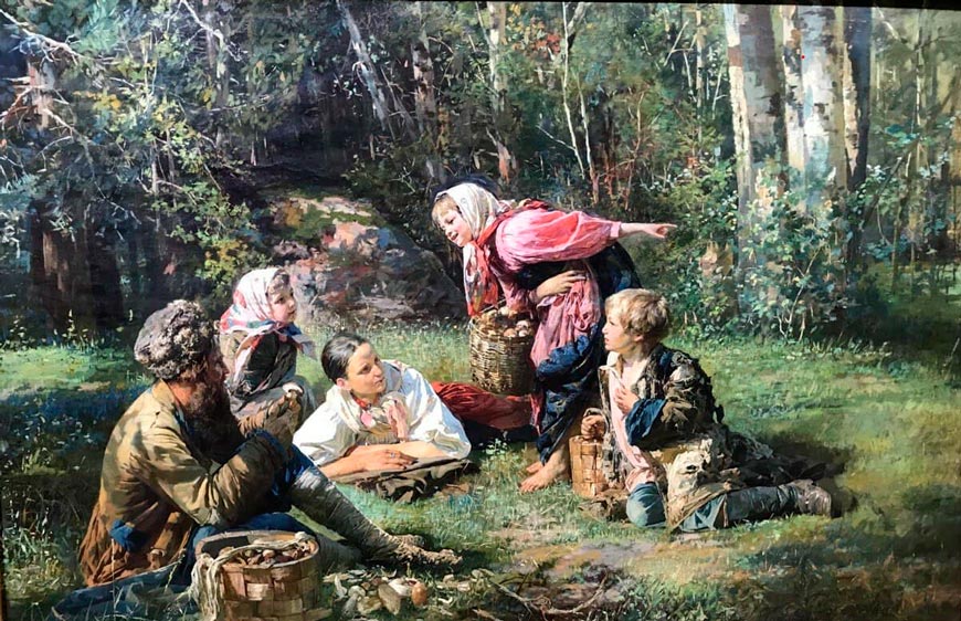 Грибники (Mushroom pickers), 1888