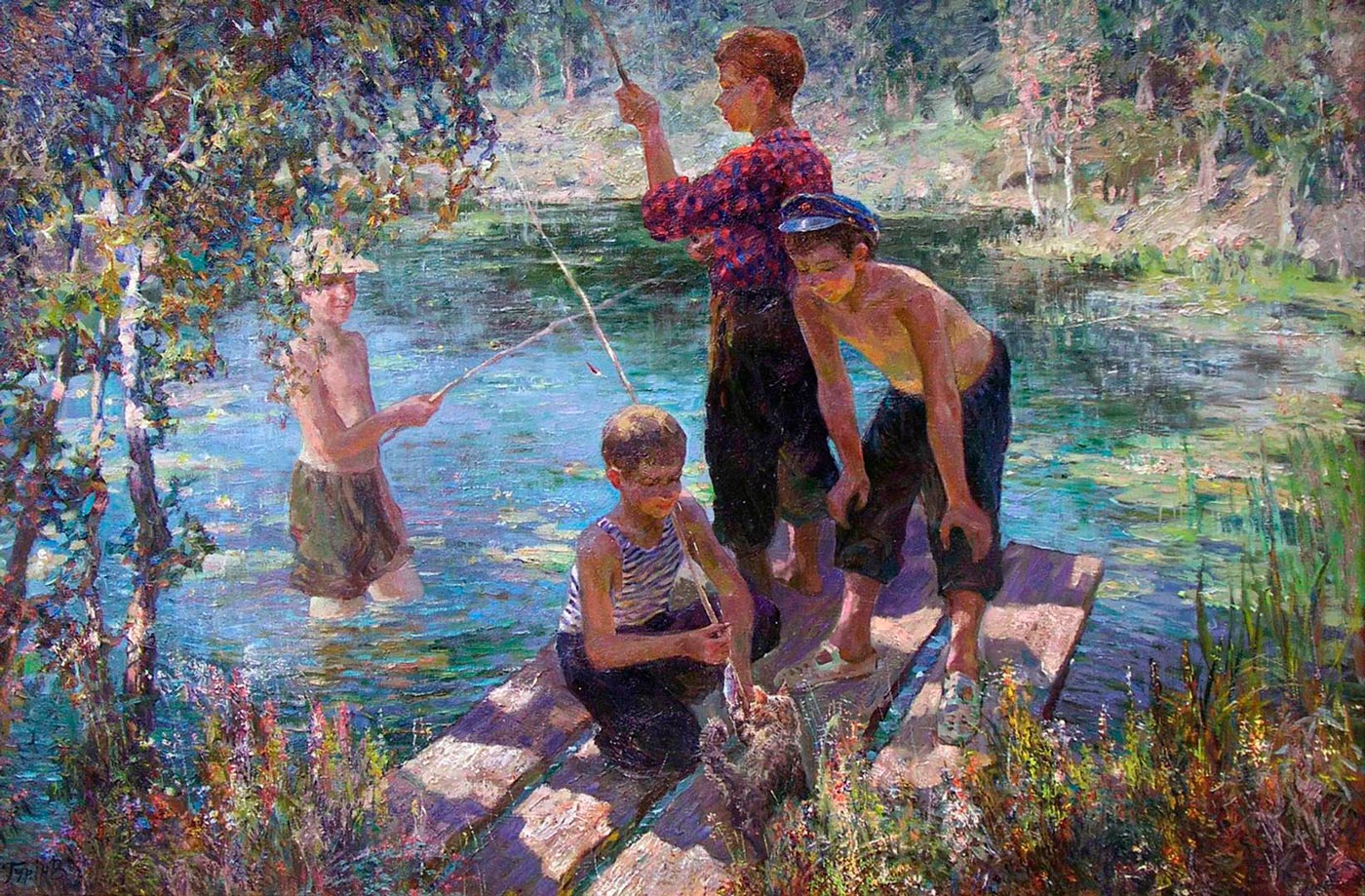 Юные рыбаки (Young fishermen), 1990-е