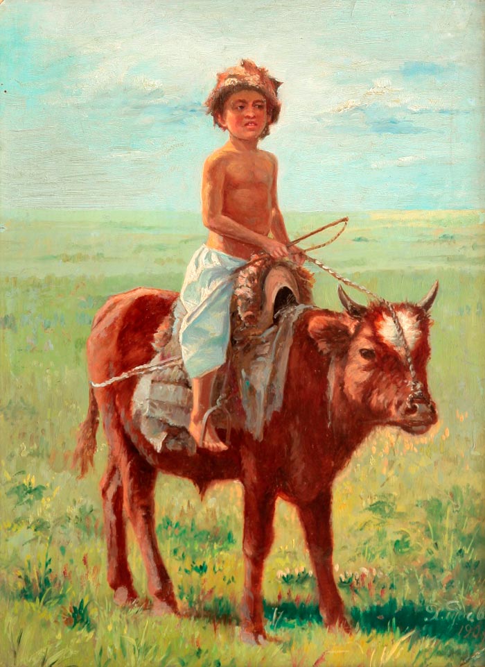 Мальчик на быке (Boy on bull), 1907