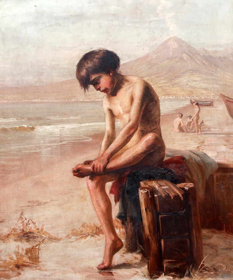 Boy Swimmer at Bay of Naples (Мальчик-пловец у Неаполитанского залива), c.1870