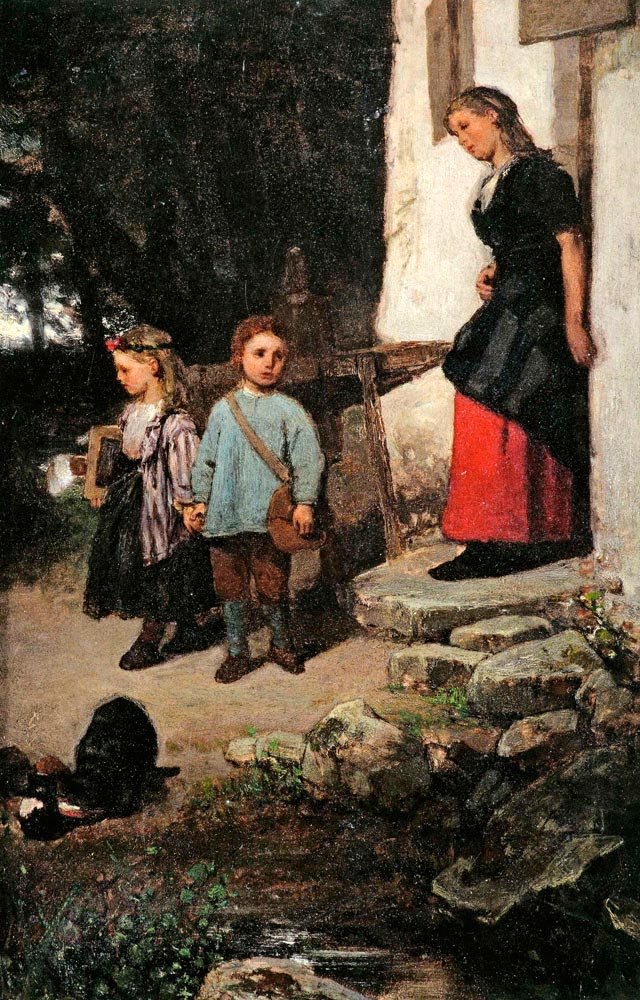 Going to School (В школу), 1865