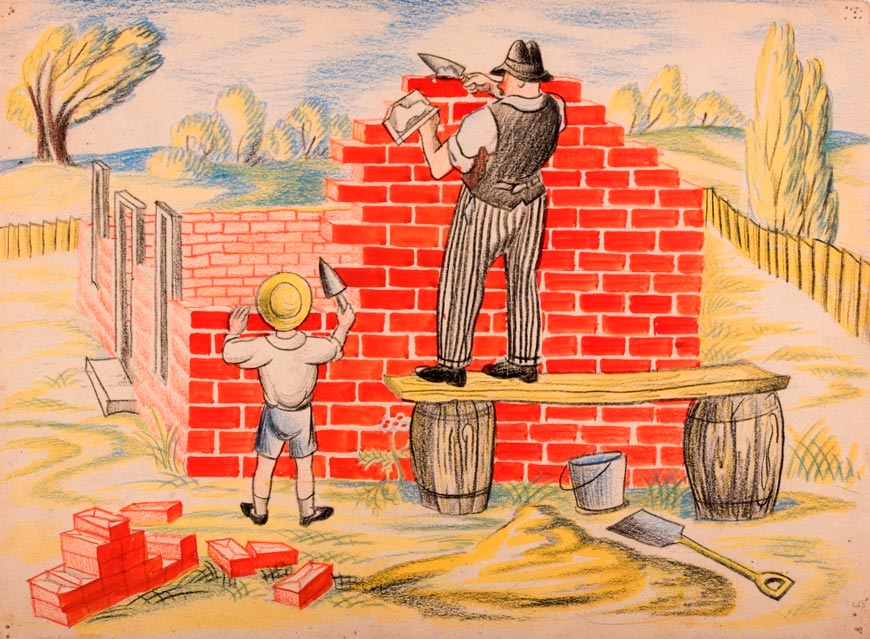 The little boy and his house (Маленький мальчик и его дом), 1936