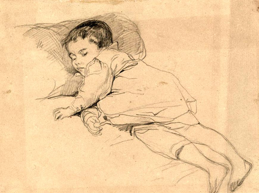 Study of a Sleeping Child (Эскиз спящего мальчика)