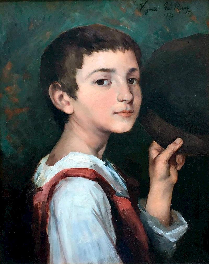 Portrait d 'enfant au chapeau (Портрет ребёнка со шляпой), 1857