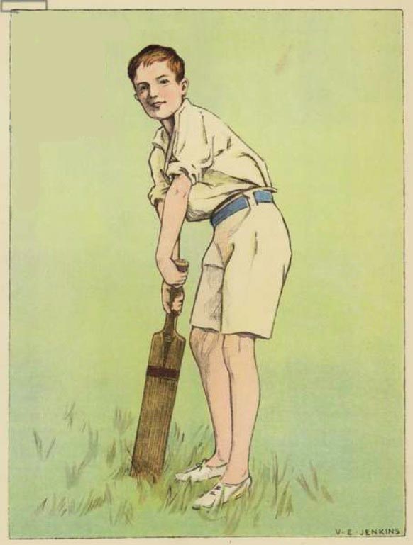 Boy playing cricket (Мальчик, играющий в крикет)