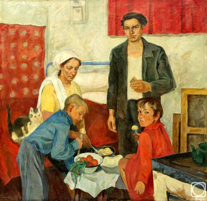 Семья художника (Artist's family), 1976