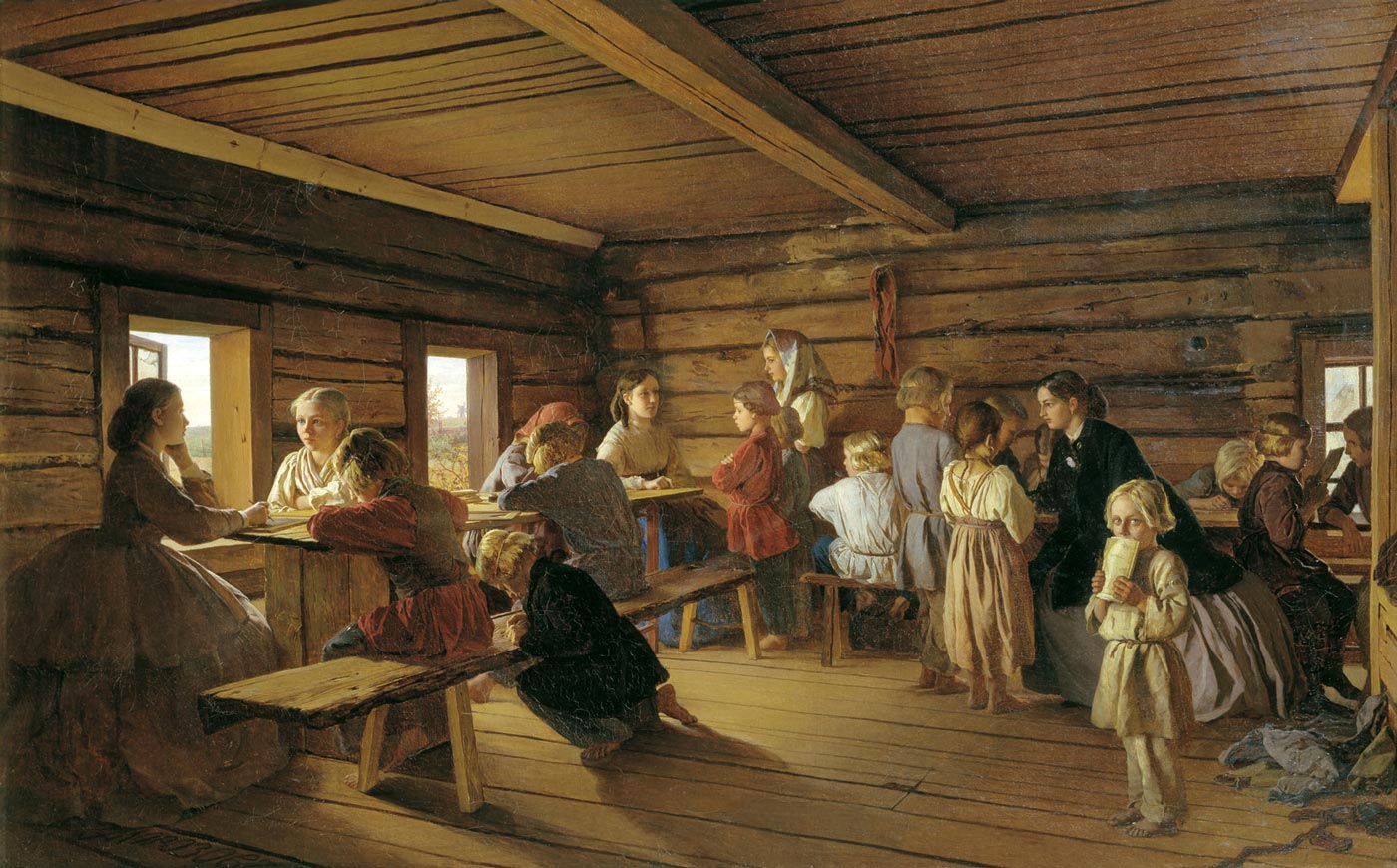 Сельская бесплатная школа (Rural free school), 1865