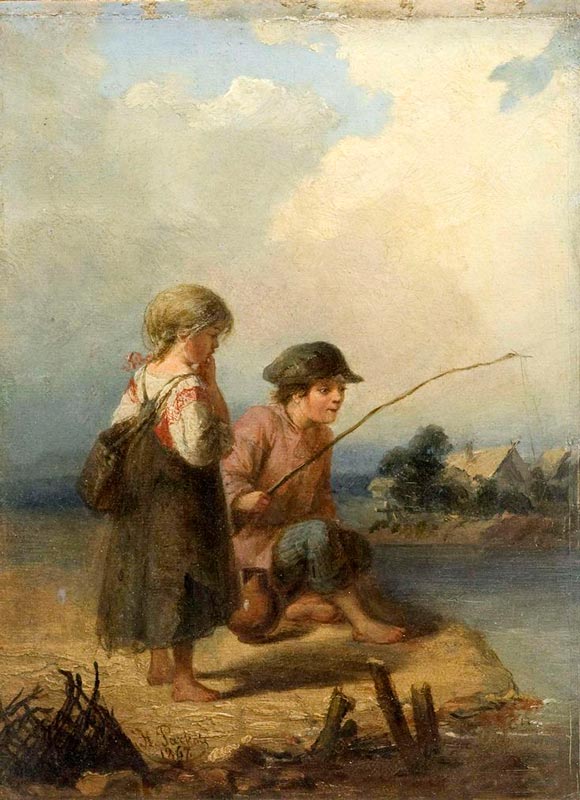 Дети на рыбной ловле (Children fishing), 1867