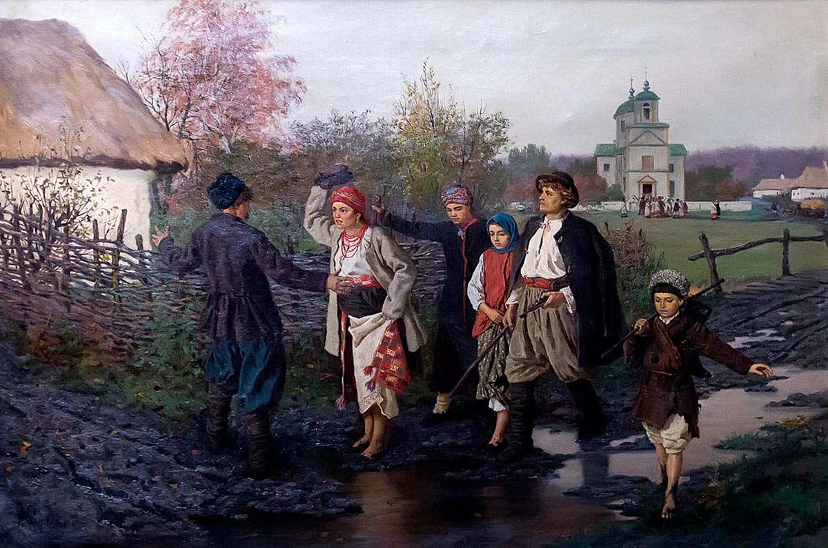 Возвращение из церкви (Returning from church), 1887