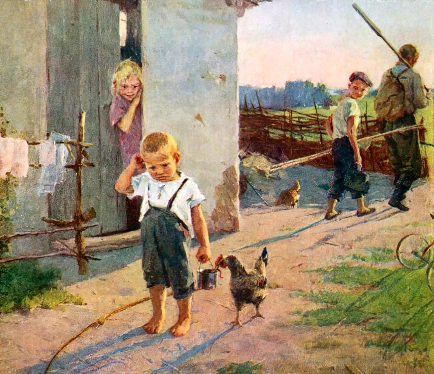 Не взяли на рыбалку (They didn't take he fishing), 1955