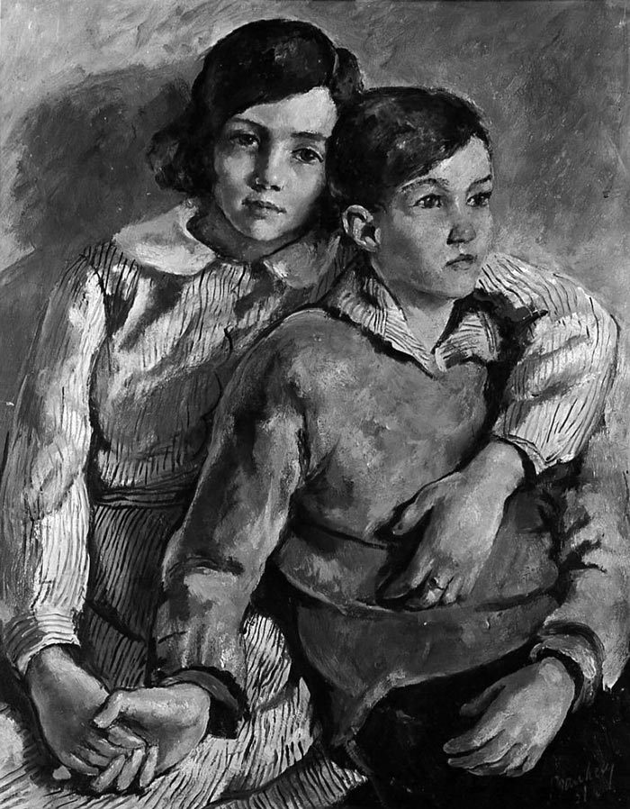 Fratello e sorella. Ritratto di bambini (Брат и сестра. Портрет детей), 1931