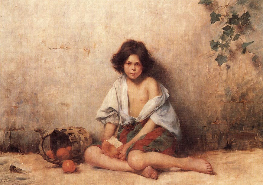 Мальчик с корзиной апельсинов (Boy with a basket of oranges), 1880