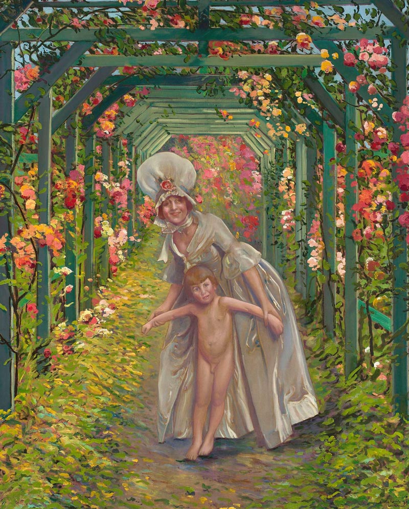 Woman with a nude boy – Summer (Женщина и голый мальчик – лето), 1922