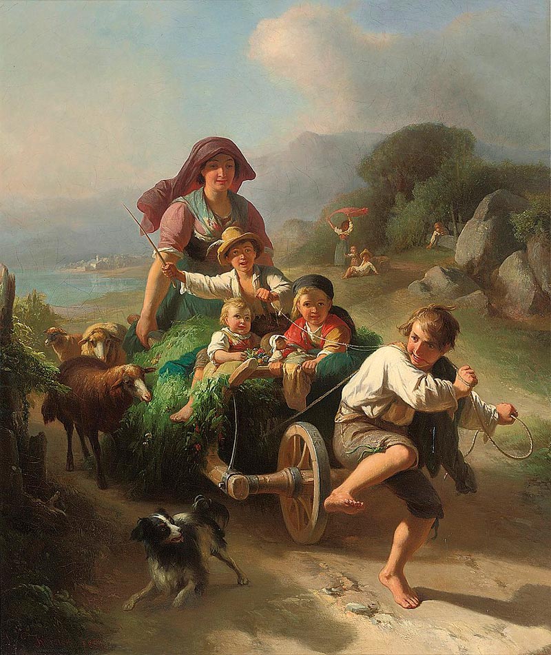 Die jungen Erntehelfer (Юные сборщики урожая), 1857