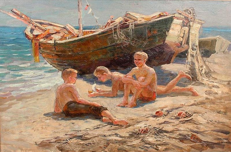 Мальчики на берегу Чёрного моря (Boys on the Black Sea coast), 1969