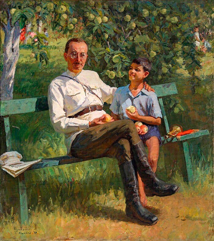 Макаренко с пионером (Makarenko with a pioneer), 1977