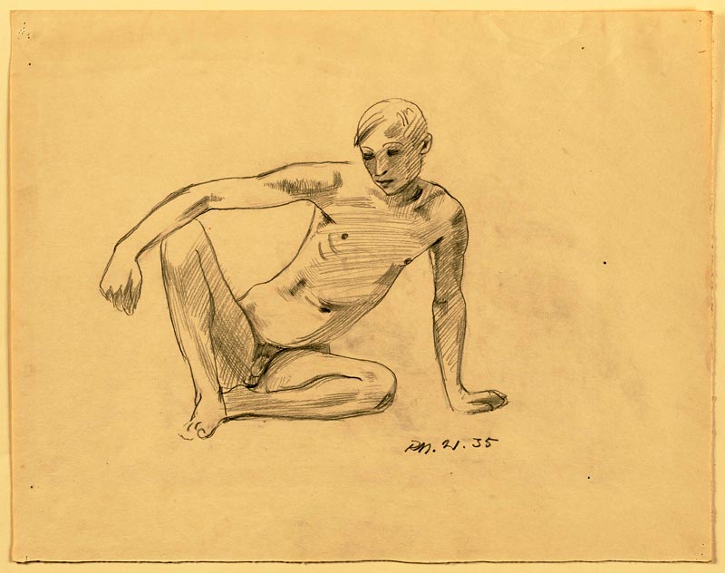 Nude of a crouching boy (Нагота скорчившегося мальчика), 1935