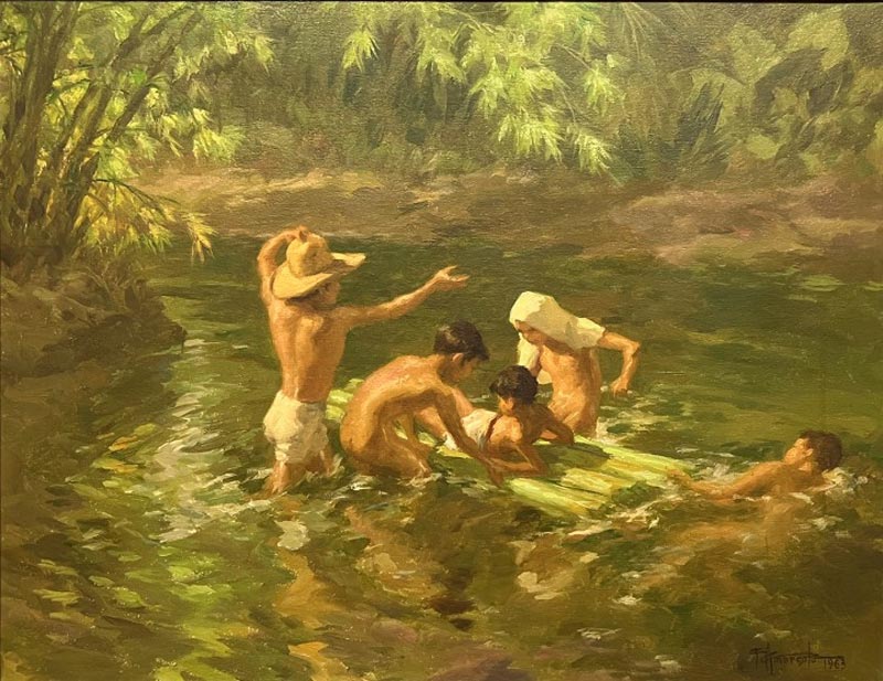 Children Playing in the River (Дети, играющие в реке), 1963