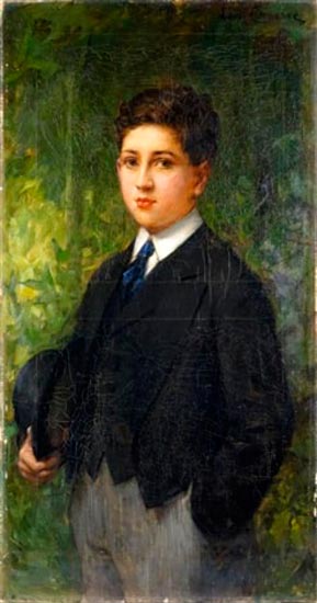 Portrait d'un jeune garçon au chapeau melon (Портрет мальчика в котелке)
