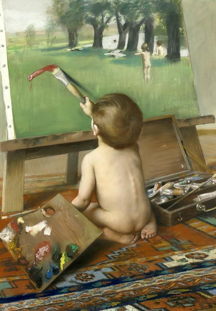 The young artist playing tricks (Юный художник шутит), 1887