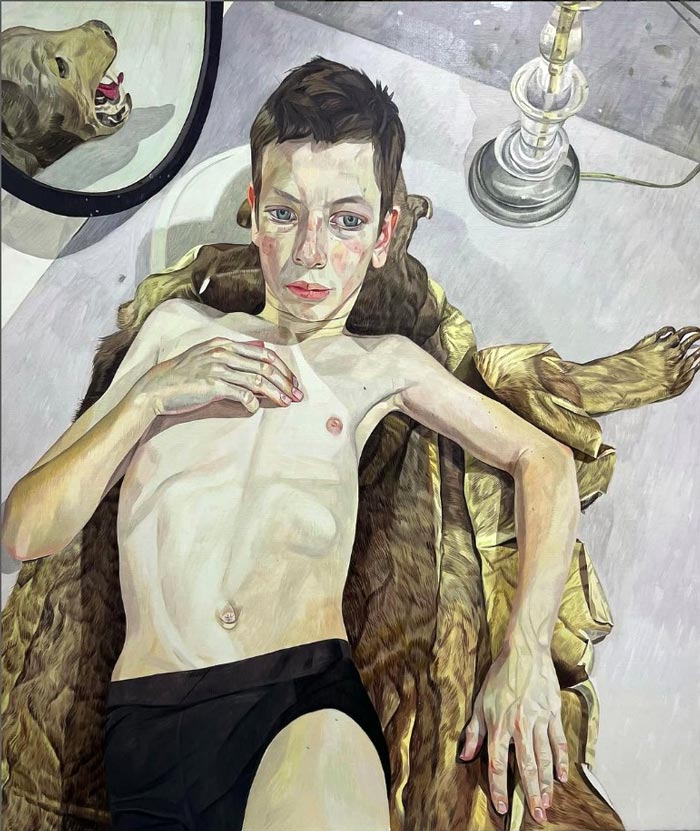 Boy on bear rug (Мальчик на медвежьей шкуре), 2023