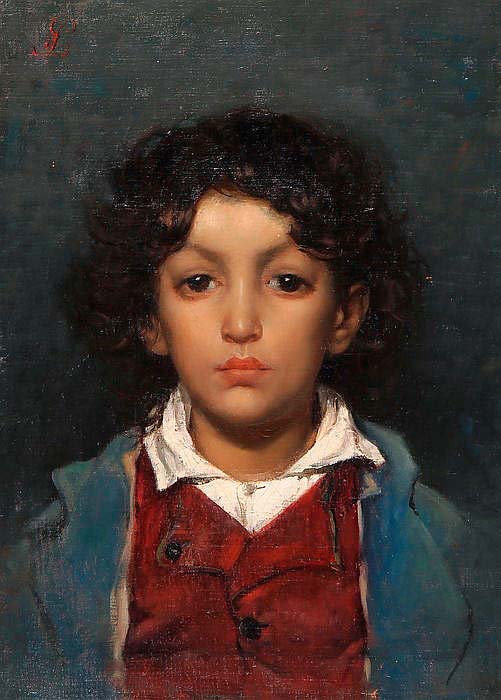 Lausanne, portrait of a dark-haired boy (Лозанна, портрет темноволосого мальчика)