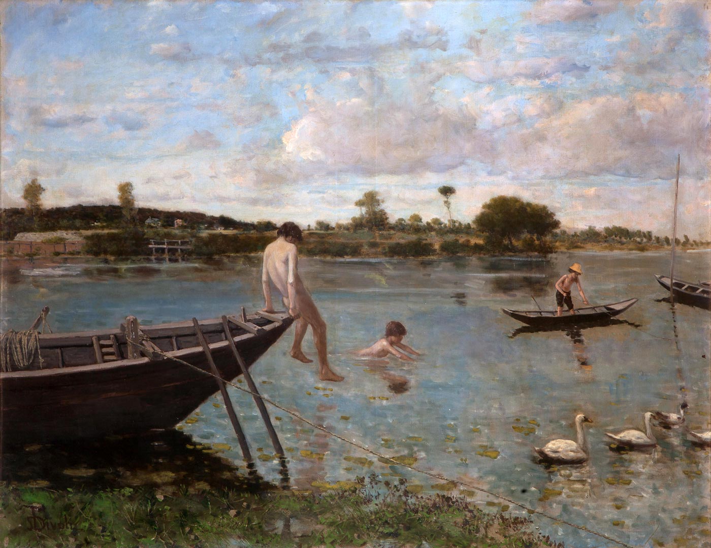 The ancient weir in Bougival (Древняя плотина в Буживале), 1878-1880