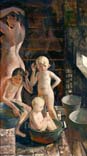 In the bathhouse