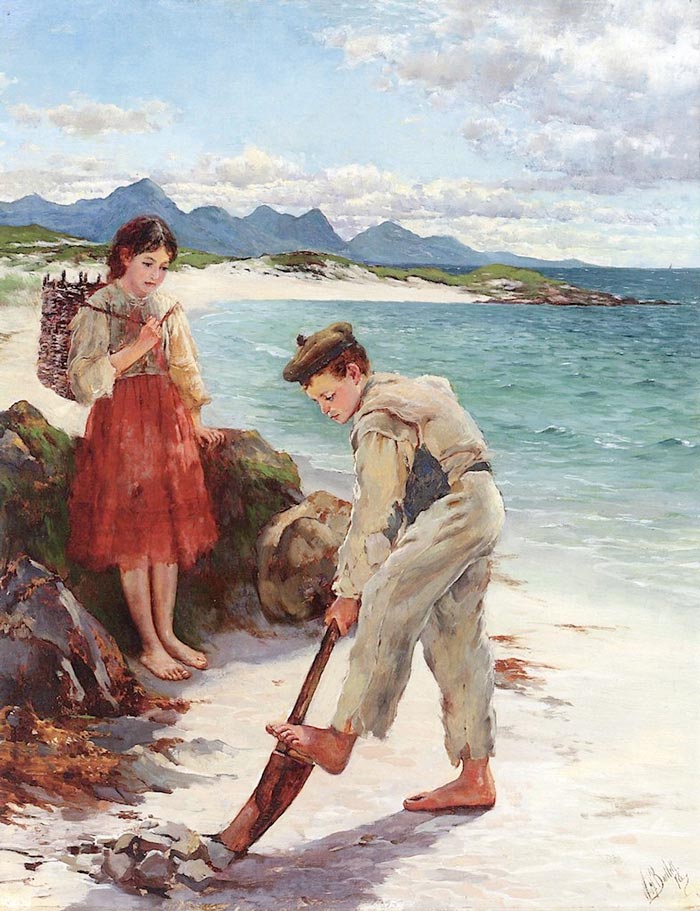 On the Beach, Connemara (На пляже, Коннемара), 1878