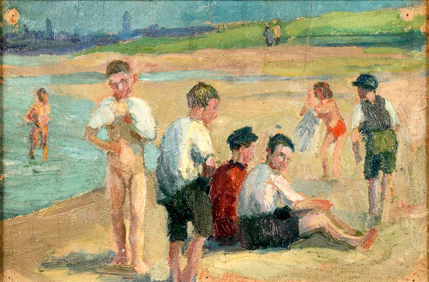 Badende Kinder am Ufer (Купающиеся дети на берегу)