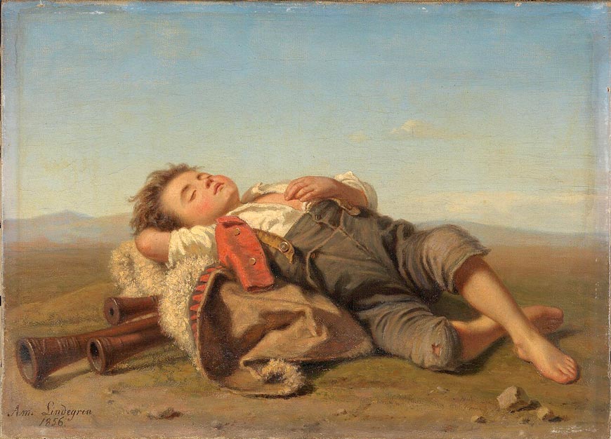 Sovende gjetergutt (Спящий пастушок), 1856