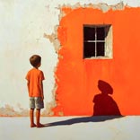 Оранжевая стена