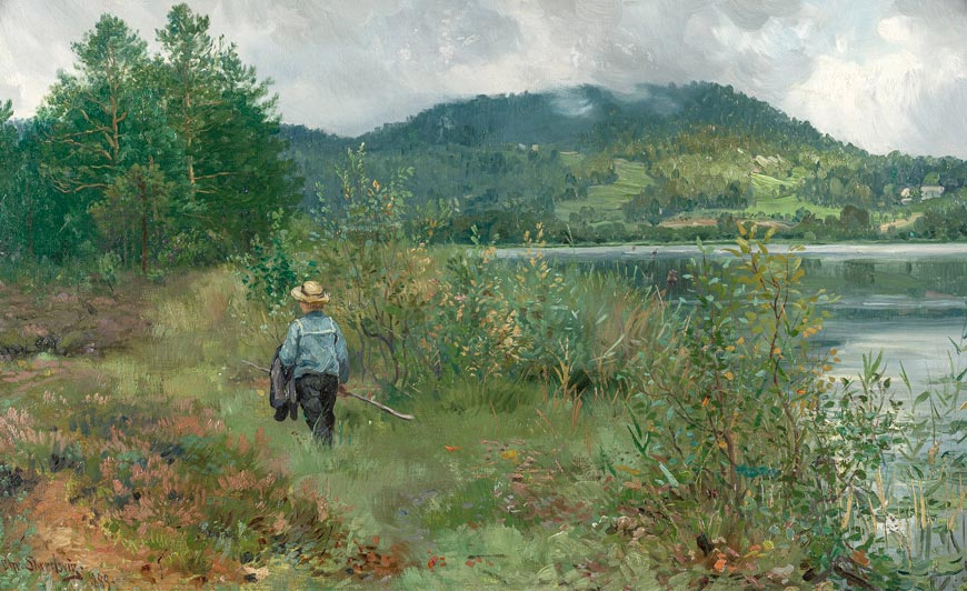 Boy with a Fishing Rod by the Shores of Dælivannet (Мальчик с удочкой на берегу озера Деливанет), 1889