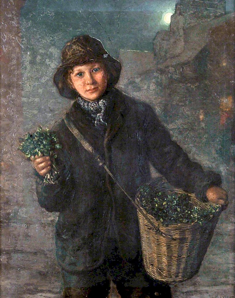 Portrait of a Child Selling Flowers (Портрет ребёнка, продающего цветы)