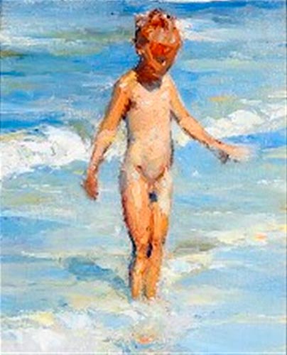 A little boy on the beach (Мальчик на пляже), vers.1938