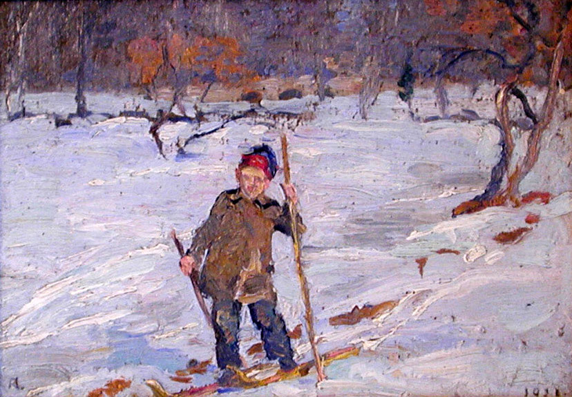 Paul on Homemade Skiis (Пол на самодельных лыжах), 1921