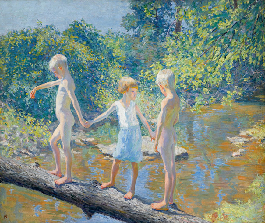 Three Children Playing by the Water (Три ребёнка, играющие у воды), c.1920