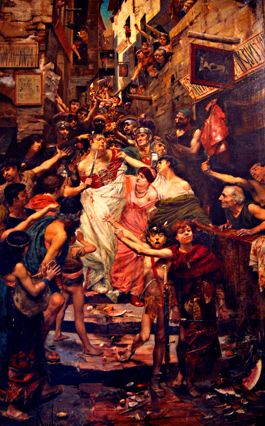 Vitellius traîné dans les rues de Rome par la populace (Свергнутый Вителлий на улицах Рима), 1883