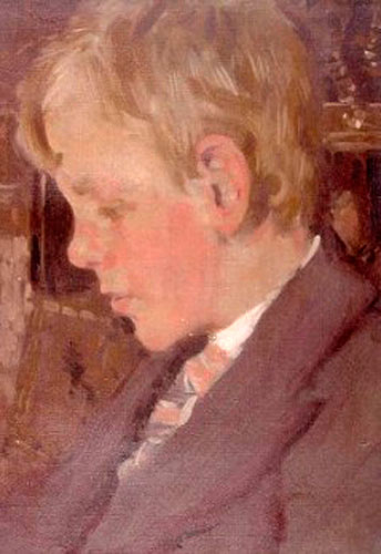 Profile Portrait of a Boy in Suit and Tie (Портрет мальчика в костюме и галстуке в профиль)