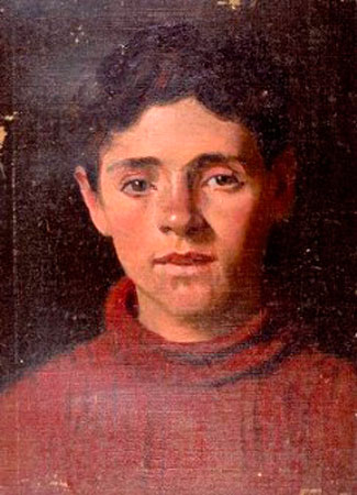 Portrait of a Boy in Maroon Sweater (Портрет мальчика в темно-бордовом свитере)