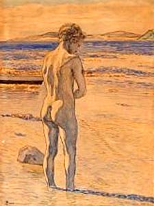 A naked boy standing at the beach on Fyns Hoved (Голый мальчик, стоящий на берегу Финс Хувд), 1904