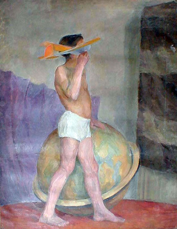 Мальчик с авиамоделью (The young boy with plane), 1935