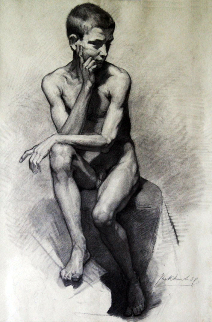 Nude Male Youths in various poses 1 (Обнажённый юноша в позе №1)