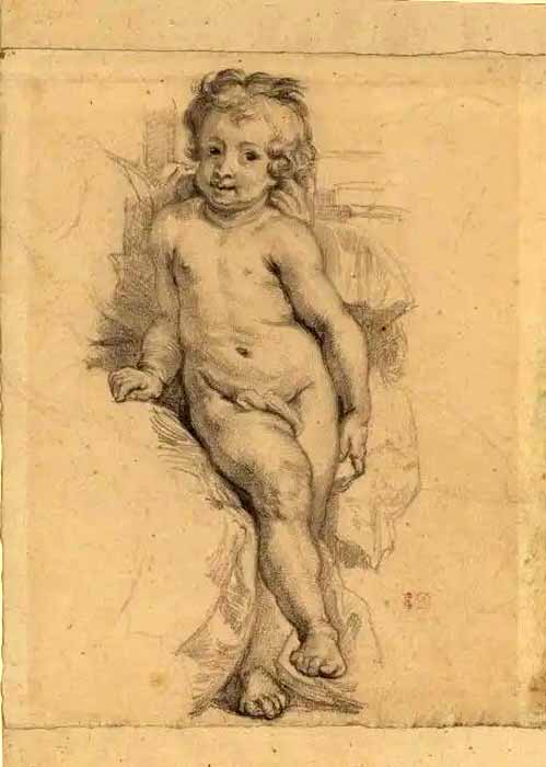 Esquisse d'un enfant / de Rubens (Набросок ребенка / по Рубенсу), 1840s