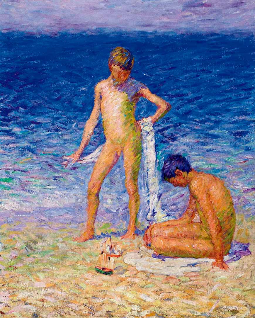 Boys on the Beach, Belle Ile (Мальчики на пляже, Бель-Иль), early 1900s