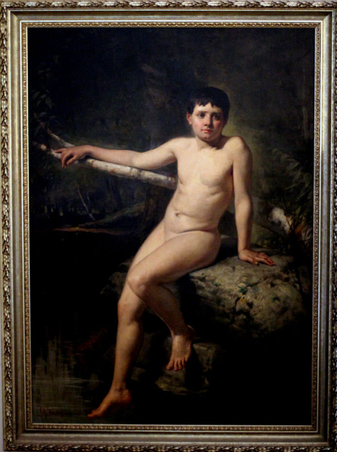 Nude Boy by a Stream (Нагой мальчик у ручья), c.1865-1890