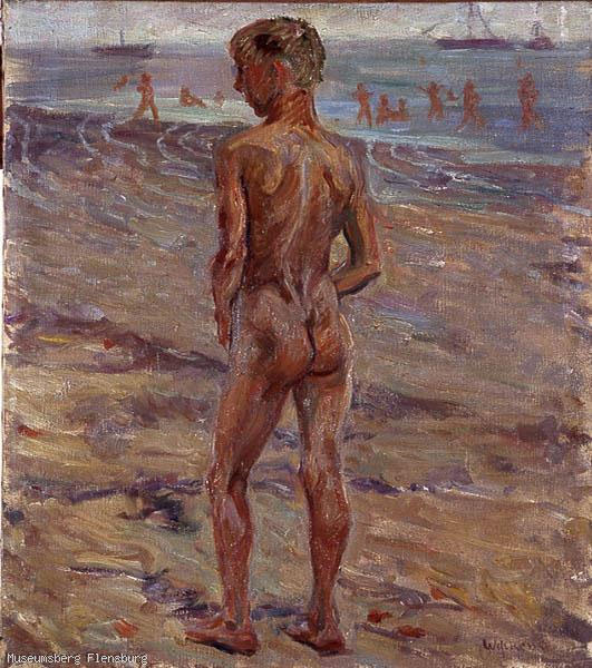 Nackter Knabe am Strand (Нагой мальчик на пляже), 1912