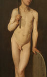 Standing Nude Ephebe with Shield and Staff (Стоящий нагой подросток со щитом и жезлом) c.1877 detail